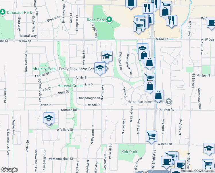 map of restaurants, bars, coffee shops, grocery stores, and more near 872 Roger's Way in Bozeman