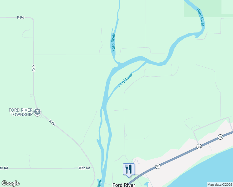 map of restaurants, bars, coffee shops, grocery stores, and more near 3804-4078 L 15 in Escanaba