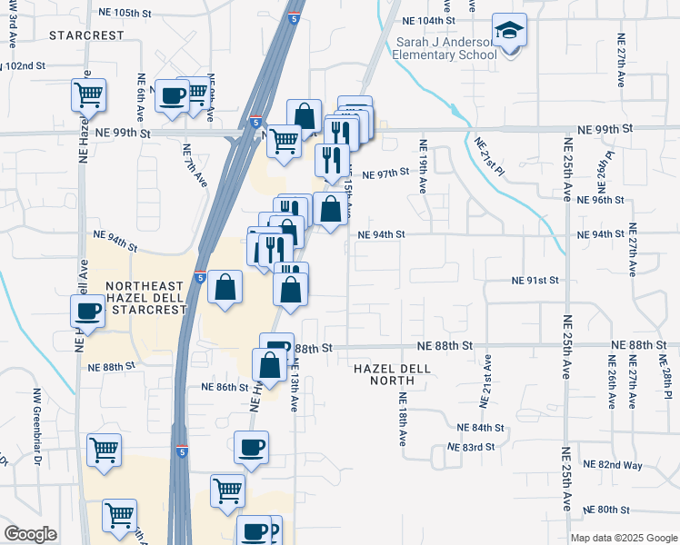 map of restaurants, bars, coffee shops, grocery stores, and more near 112 Northeast 15th Avenue in Vancouver