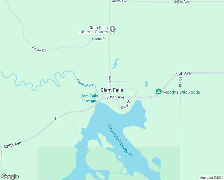 map of restaurants, bars, coffee shops, grocery stores, and more near in Clam Falls