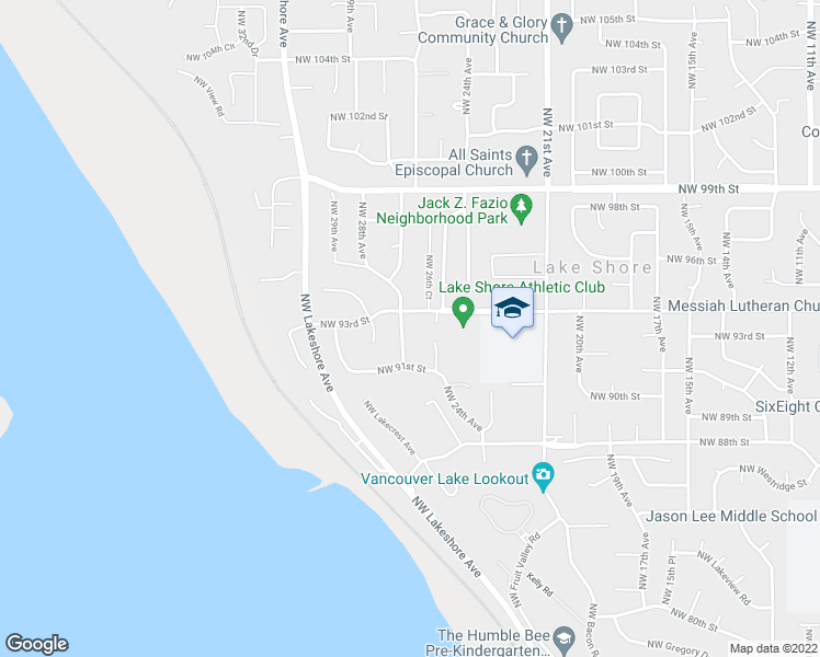 map of restaurants, bars, coffee shops, grocery stores, and more near 9202 Northwest 27th Avenue in Vancouver