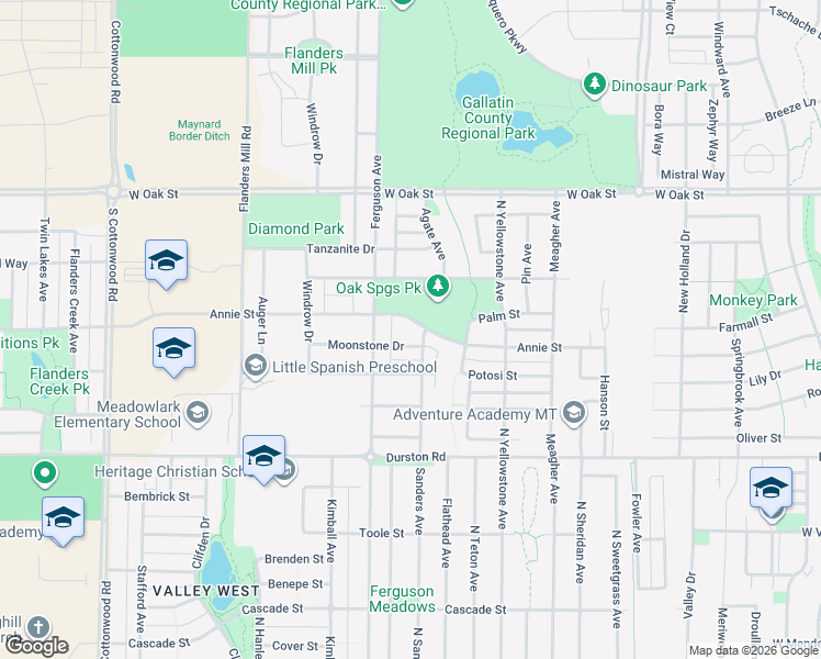 map of restaurants, bars, coffee shops, grocery stores, and more near 890 Sanders Avenue in Bozeman