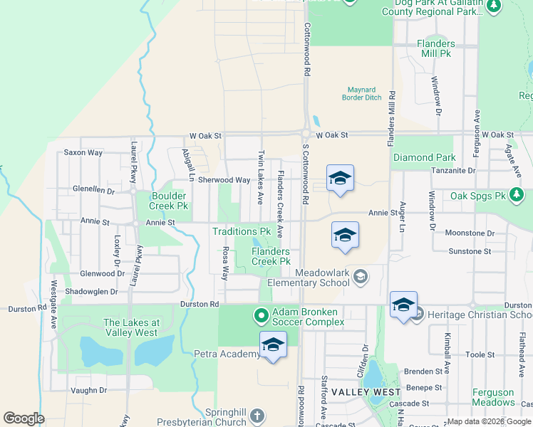 map of restaurants, bars, coffee shops, grocery stores, and more near 924 Twin Lakes Avenue in Bozeman
