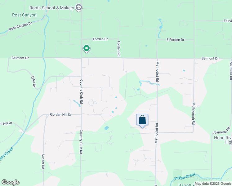 map of restaurants, bars, coffee shops, grocery stores, and more near 1043 Cannon Drive in Hood River