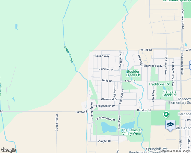 map of restaurants, bars, coffee shops, grocery stores, and more near 952 Saxon Way in Bozeman