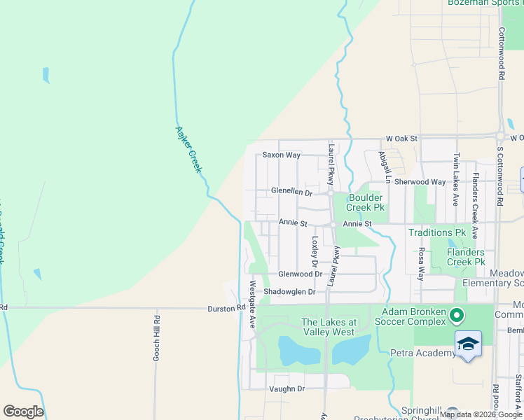 map of restaurants, bars, coffee shops, grocery stores, and more near 952 Saxon Way in Bozeman