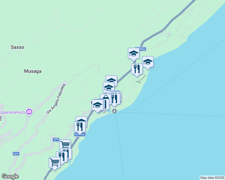 map of restaurants, bars, coffee shops, grocery stores, and more near 19 Via Repubblica in Gargnano