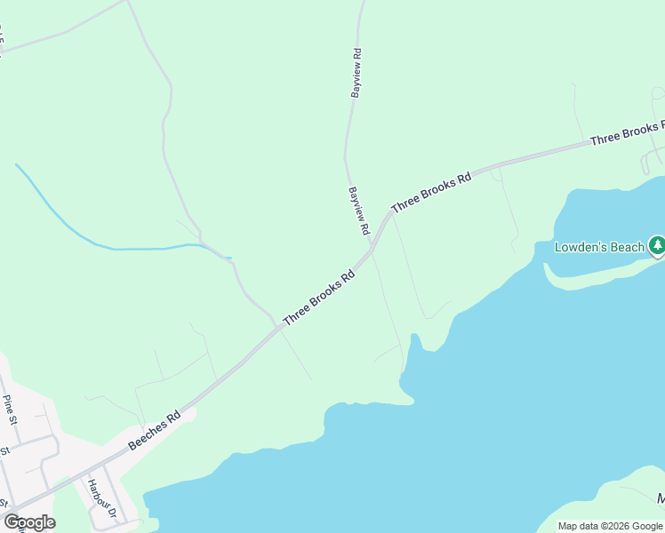 map of restaurants, bars, coffee shops, grocery stores, and more near 3142 Three Brooks Road in Pictou