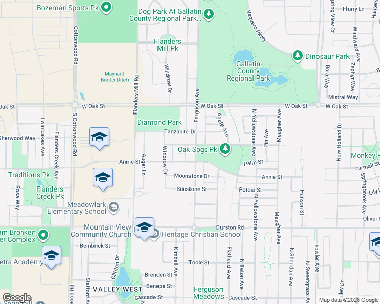 map of restaurants, bars, coffee shops, grocery stores, and more near 915 Ferguson Avenue in Bozeman