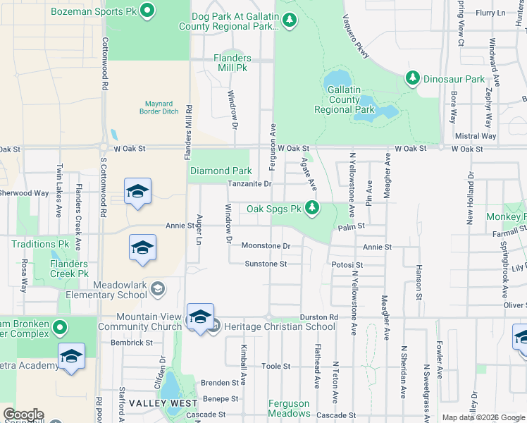 map of restaurants, bars, coffee shops, grocery stores, and more near 915 Ferguson Avenue in Bozeman