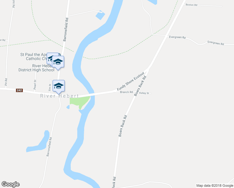 map of restaurants, bars, coffee shops, grocery stores, and more near 24 Branch Road in River Herbert East