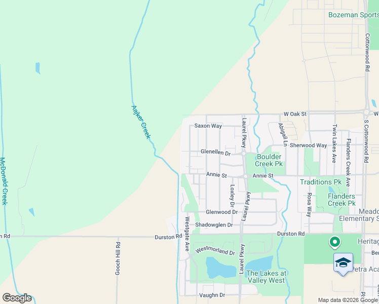 map of restaurants, bars, coffee shops, grocery stores, and more near 1070 Saxon Way in Bozeman