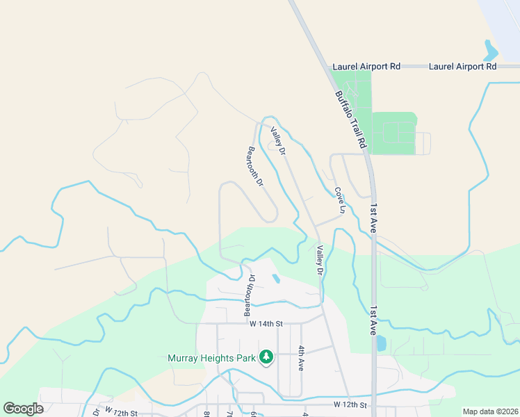 map of restaurants, bars, coffee shops, grocery stores, and more near 1704 Beartooth Drive in Laurel