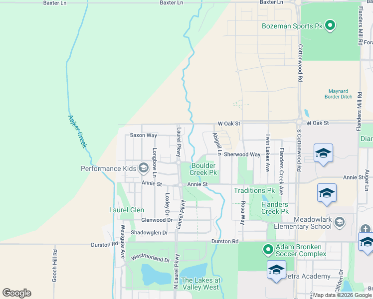 map of restaurants, bars, coffee shops, grocery stores, and more near 1098 Longbow Lane in Bozeman