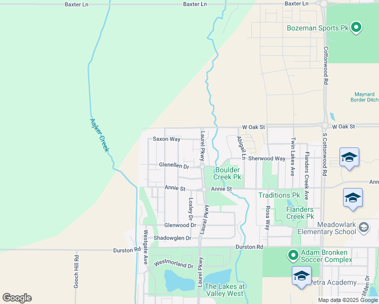 map of restaurants, bars, coffee shops, grocery stores, and more near 1094 Longbow Lane in Bozeman