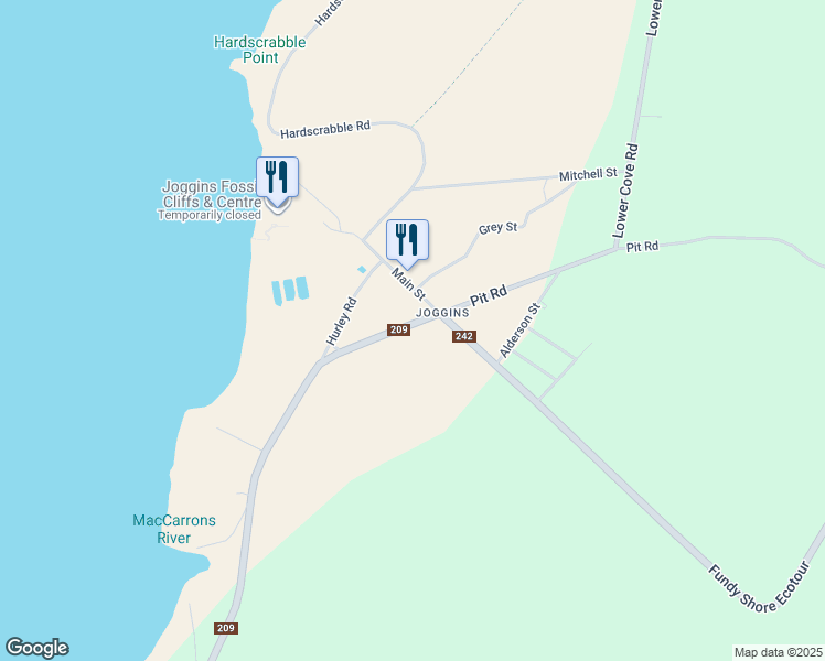 map of restaurants, bars, coffee shops, grocery stores, and more near in Cumberland County