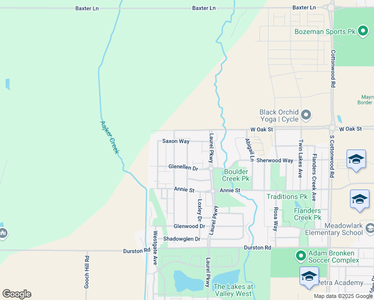 map of restaurants, bars, coffee shops, grocery stores, and more near 1094 Longbow Lane in Bozeman