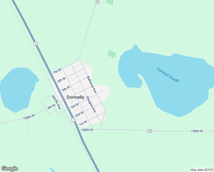 map of restaurants, bars, coffee shops, grocery stores, and more near 404 3rd Street in Donnelly
