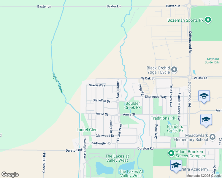 map of restaurants, bars, coffee shops, grocery stores, and more near 1094 Longbow Lane in Bozeman