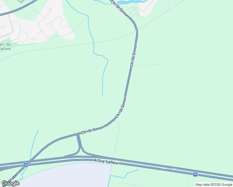 map of restaurants, bars, coffee shops, grocery stores, and more near 12955 Chemin Saint Simon in Mirabel