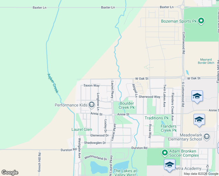 map of restaurants, bars, coffee shops, grocery stores, and more near 1098 Longbow Lane in Bozeman