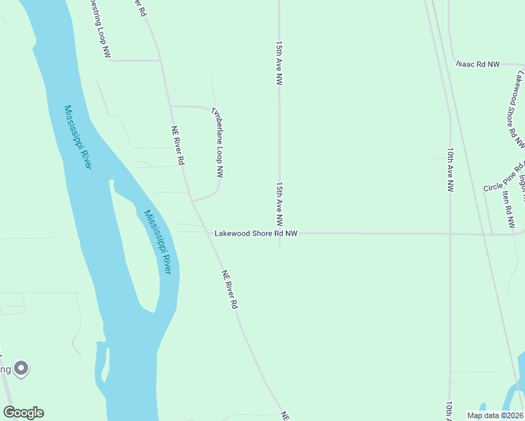 map of restaurants, bars, coffee shops, grocery stores, and more near 1525 Lakewood Shore Road Northwest in Rice
