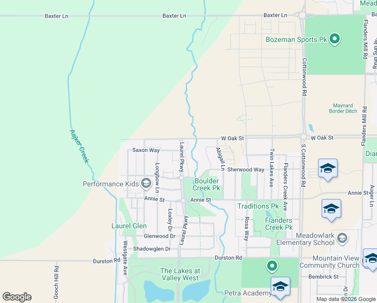map of restaurants, bars, coffee shops, grocery stores, and more near 1098 Longbow Lane in Bozeman