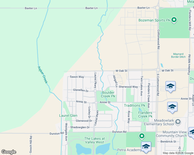 map of restaurants, bars, coffee shops, grocery stores, and more near 1098 Longbow Lane in Bozeman