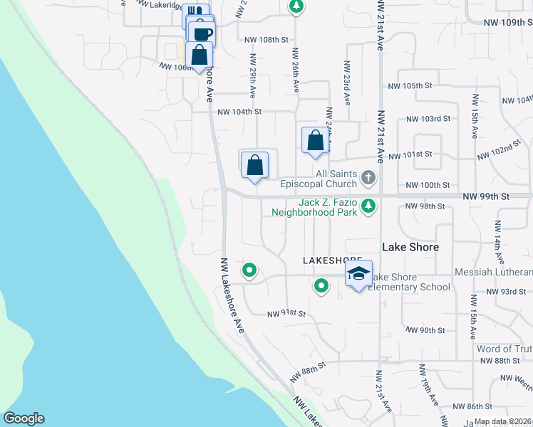 map of restaurants, bars, coffee shops, grocery stores, and more near 9616 Northwest 28th Avenue in Vancouver