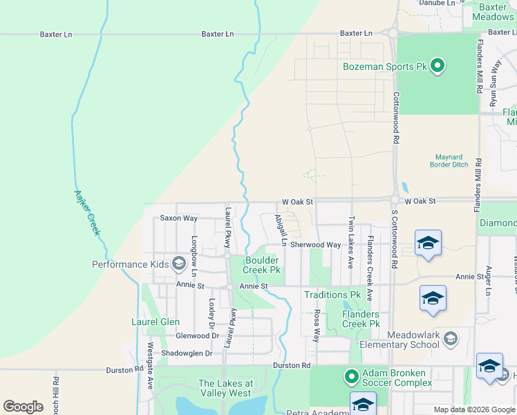map of restaurants, bars, coffee shops, grocery stores, and more near 5197 Samantha Lane in Bozeman