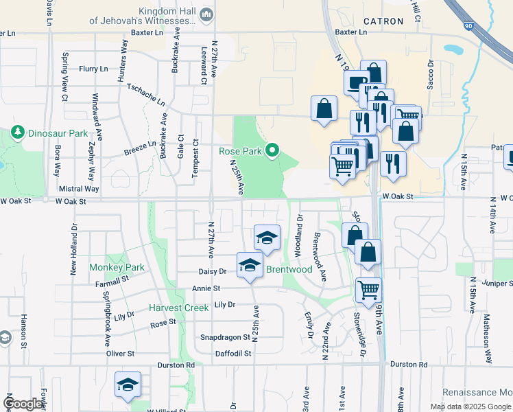 map of restaurants, bars, coffee shops, grocery stores, and more near 2471 Wheeler Drive in Bozeman
