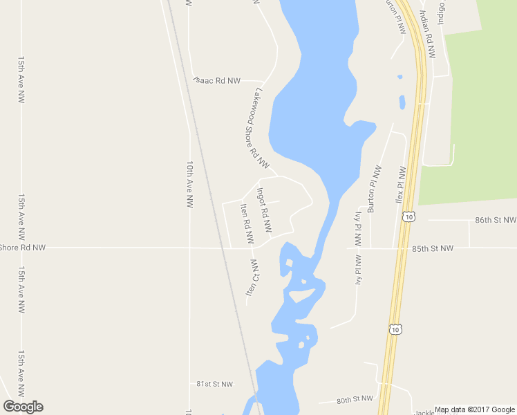 map of restaurants, bars, coffee shops, grocery stores, and more near 8565 Ingot Road Northwest in Rice