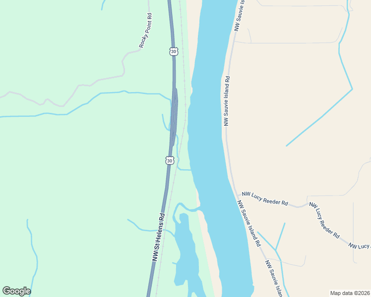 map of restaurants, bars, coffee shops, grocery stores, and more near 23500 Northwest Saint Helens Road in Portland