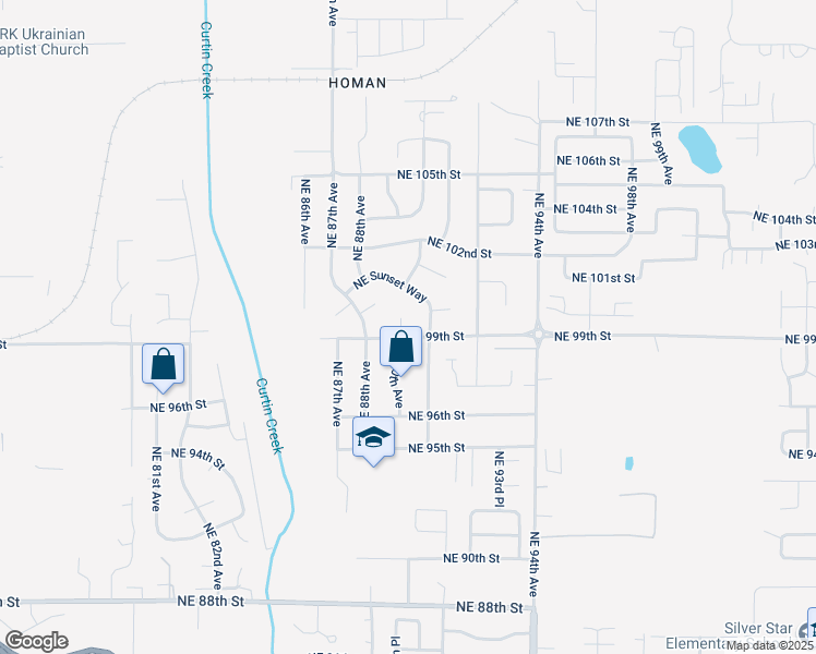 map of restaurants, bars, coffee shops, grocery stores, and more near 9808 Northeast 90th Avenue in Vancouver