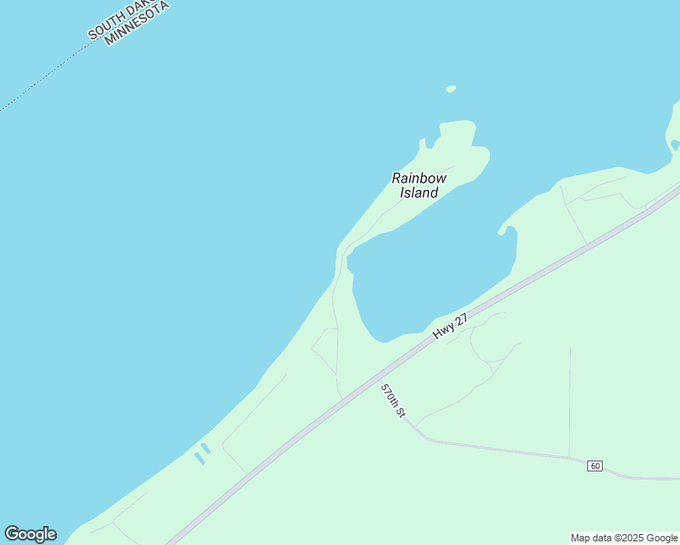 map of restaurants, bars, coffee shops, grocery stores, and more near Rainbow Island Drive in Traverse County