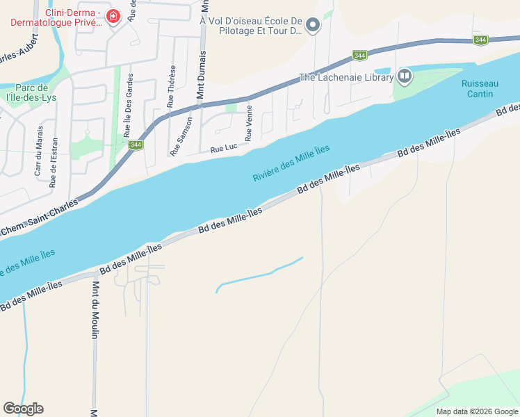 map of restaurants, bars, coffee shops, grocery stores, and more near 8998 Boulevard des Mille-Îles in Laval