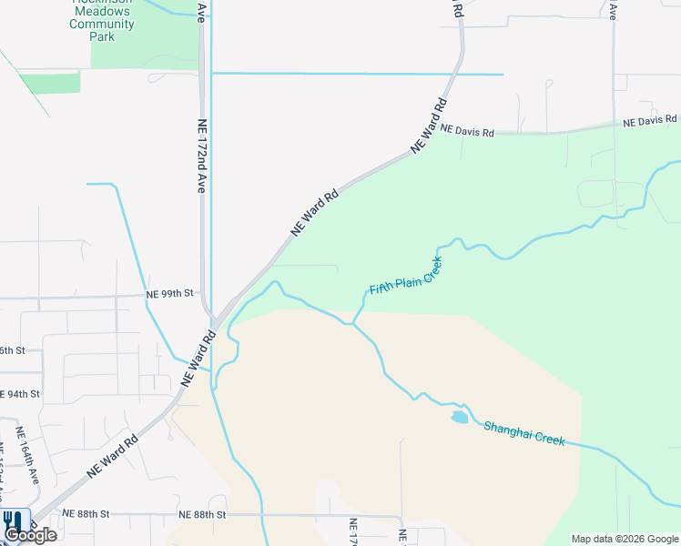 map of restaurants, bars, coffee shops, grocery stores, and more near 10025 Northeast Ward Road in Brush Prairie
