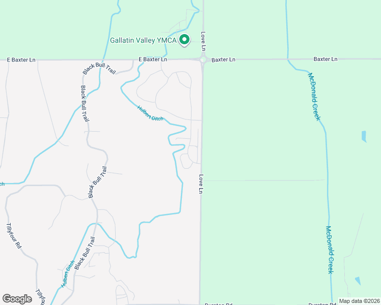 map of restaurants, bars, coffee shops, grocery stores, and more near 4089 Love Lane in Bozeman