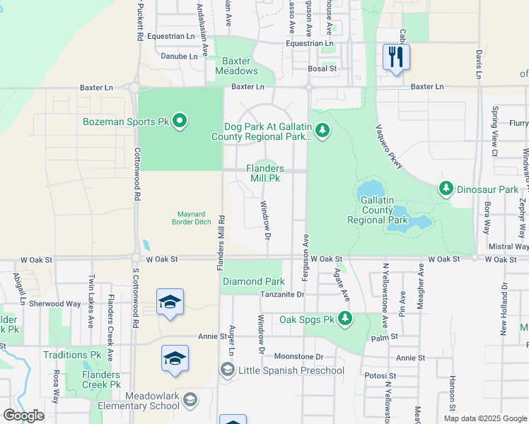 map of restaurants, bars, coffee shops, grocery stores, and more near 1171 Ferguson Avenue in Bozeman