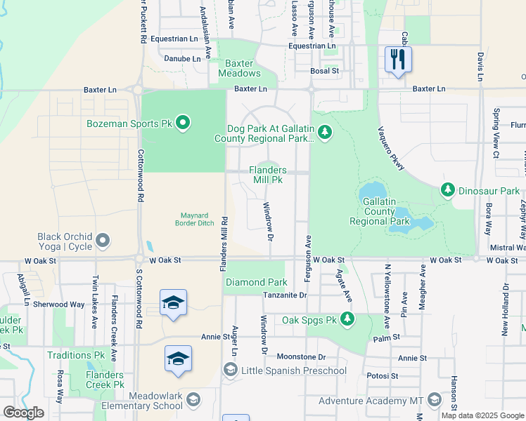 map of restaurants, bars, coffee shops, grocery stores, and more near 1171 Ferguson Avenue in Bozeman