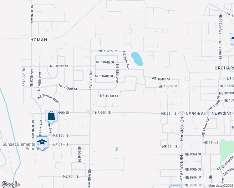 map of restaurants, bars, coffee shops, grocery stores, and more near 10013 Northeast 97th Court in Vancouver