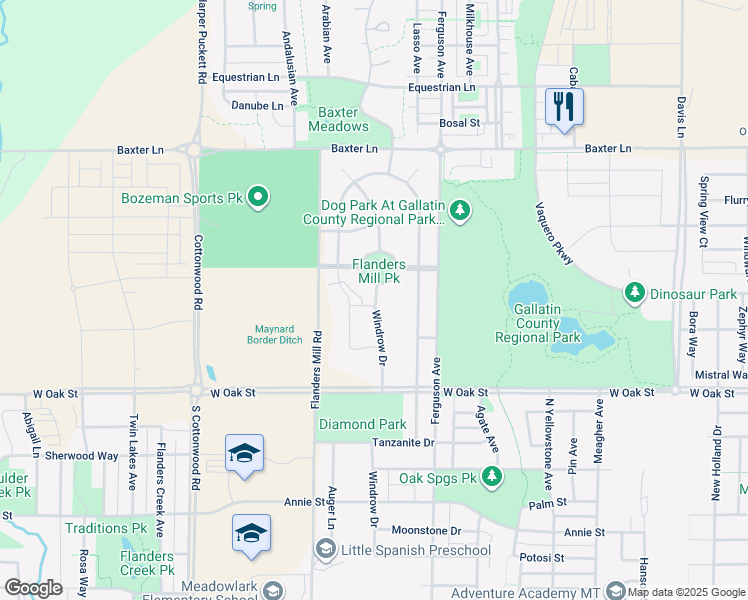 map of restaurants, bars, coffee shops, grocery stores, and more near 1171 Ferguson Avenue in Bozeman