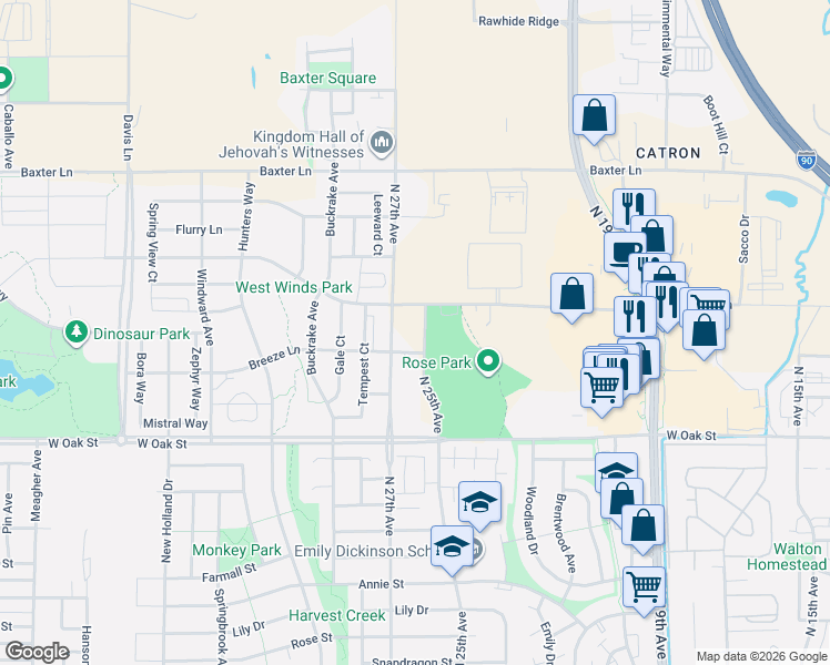 map of restaurants, bars, coffee shops, grocery stores, and more near 2226 Tschache Ln in Bozeman