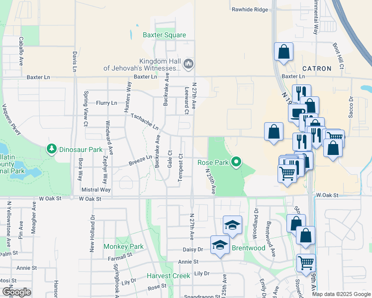 map of restaurants, bars, coffee shops, grocery stores, and more near 1635 Tempest Avenue in Bozeman