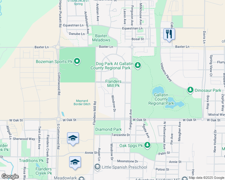 map of restaurants, bars, coffee shops, grocery stores, and more near 1171 Ferguson Avenue in Bozeman