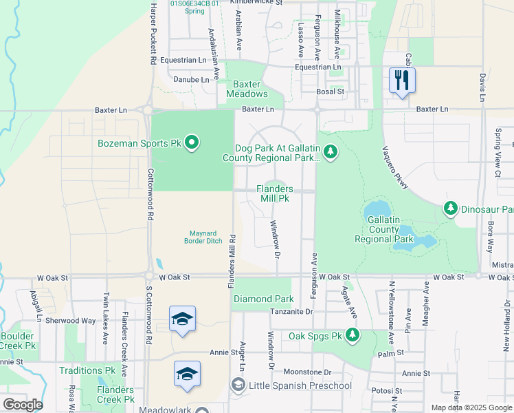 map of restaurants, bars, coffee shops, grocery stores, and more near 1171 Ferguson Avenue in Bozeman
