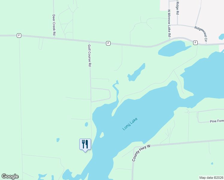 map of restaurants, bars, coffee shops, grocery stores, and more near W7448 West Evans Bay Road in Phillips