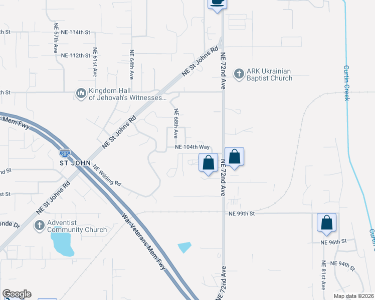 map of restaurants, bars, coffee shops, grocery stores, and more near 6903 Northeast 105th Circle in Vancouver