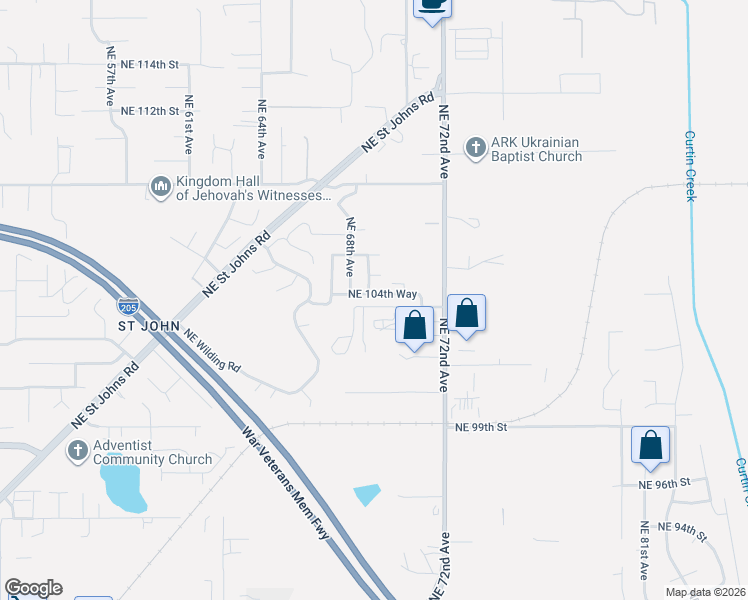 map of restaurants, bars, coffee shops, grocery stores, and more near 6903 Northeast 105th Circle in Vancouver
