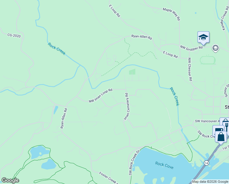 map of restaurants, bars, coffee shops, grocery stores, and more near 189 Falcon Court in Stevenson